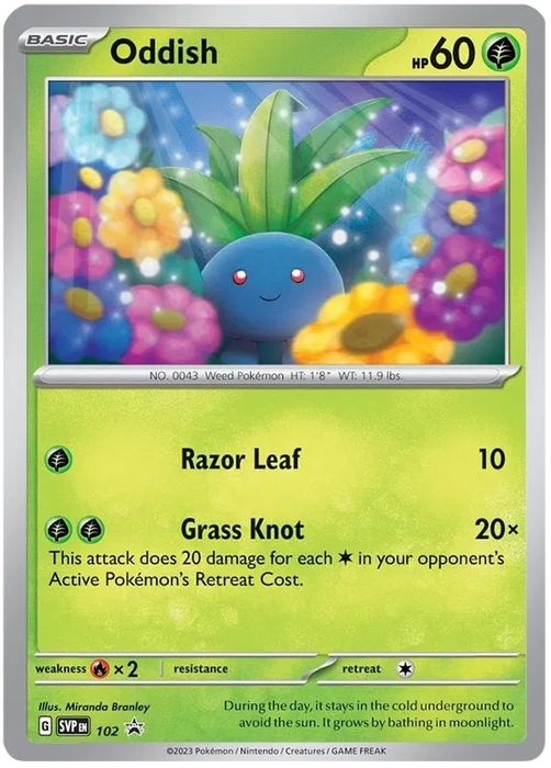Oddish SVP102 Pokemon Promo Card Scarlet Violet Promo Pokemon Card