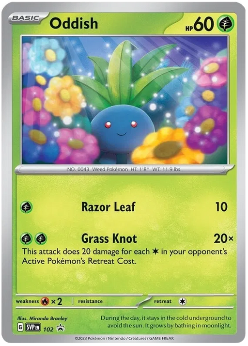 Oddish SVP102 Pokemon Promo Card Scarlet Violet Promo Pokemon Card