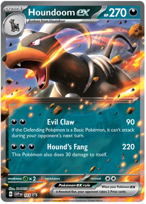 Houndoom ex SVP103 Pokemon Promo Card Scarlet Violet Promo Pokemon Card