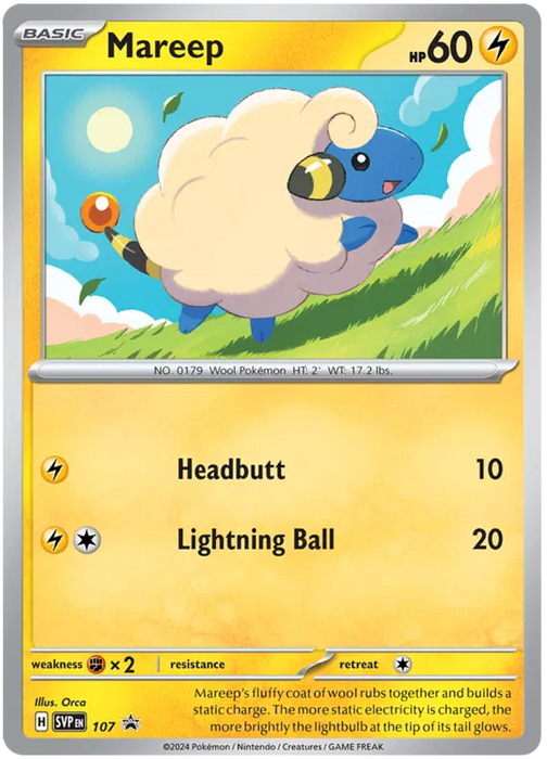 Mareep SVP107 Pokemon Promo Card Scarlet Violet Promo Pokemon Card