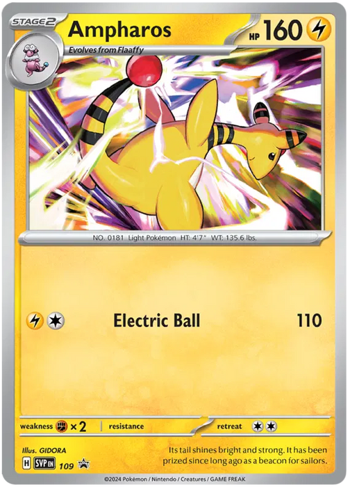 Ampharos SVP109 Pokemon Promo Card Scarlet Violet Promo Pokemon Card