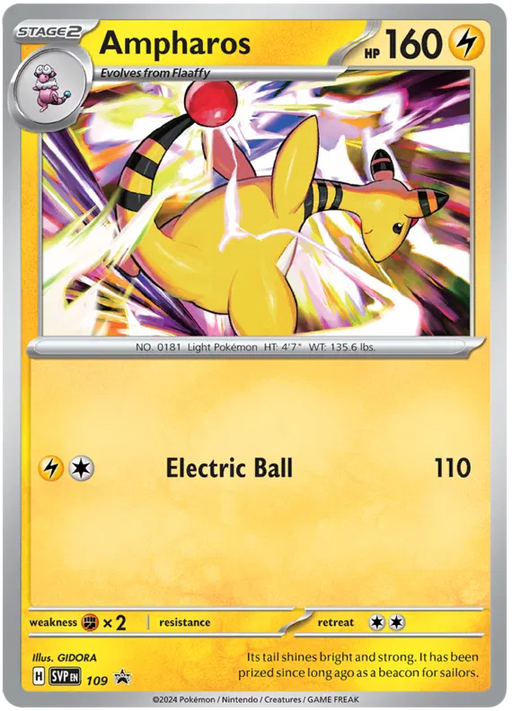 Ampharos SVP109 Pokemon Promo Card Scarlet Violet Promo Pokemon Card