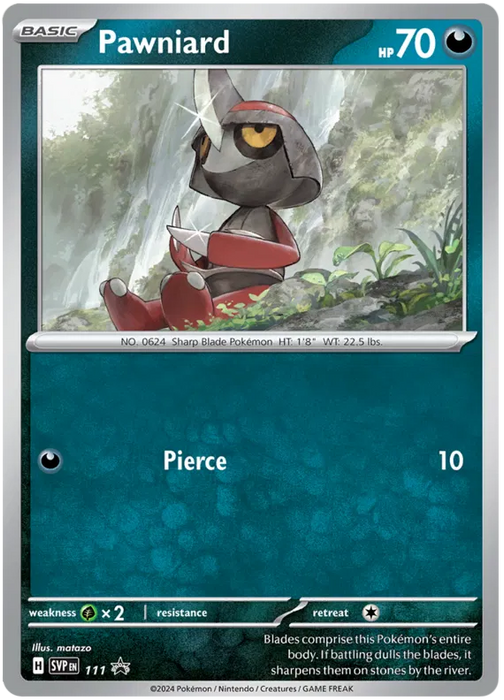 Pawniard SVP111 Pokemon Promo Card Scarlet Violet Promo Pokemon Card