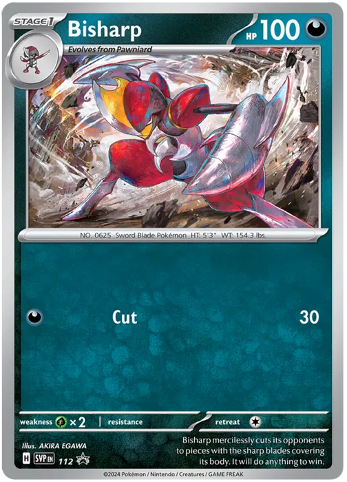 Bisharp SVP112 Pokemon Promo Card Scarlet Violet Promo Pokemon Card