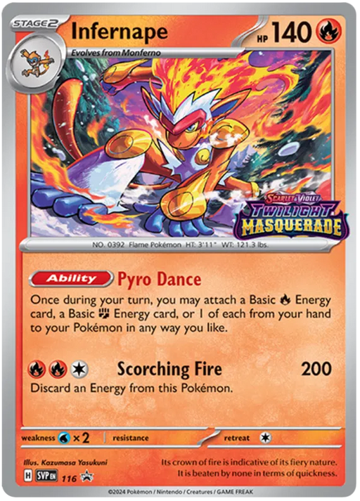 Infernape SVP116 Pokemon Promo Card Scarlet Violet Promo Pokemon Card