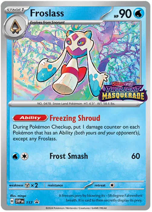 Froslass SVP117 Pokemon Promo Card Scarlet Violet Promo Pokemon Card