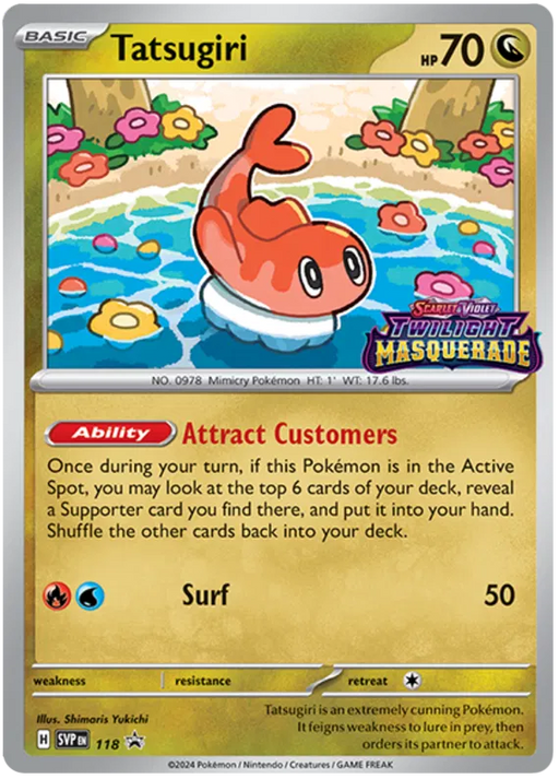 Tatsugiri SVP118 Pokemon Promo Card Scarlet Violet Promo Pokemon Card