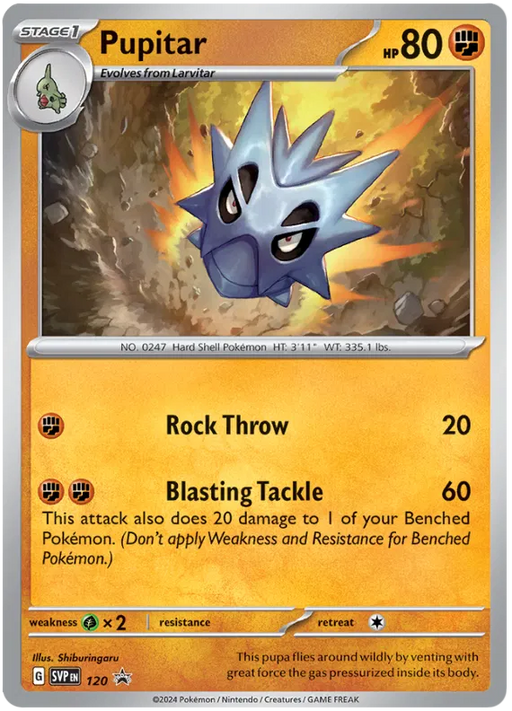 Pupitar SVP120 Pokemon Promo Card Scarlet Violet Promo Pokemon Card