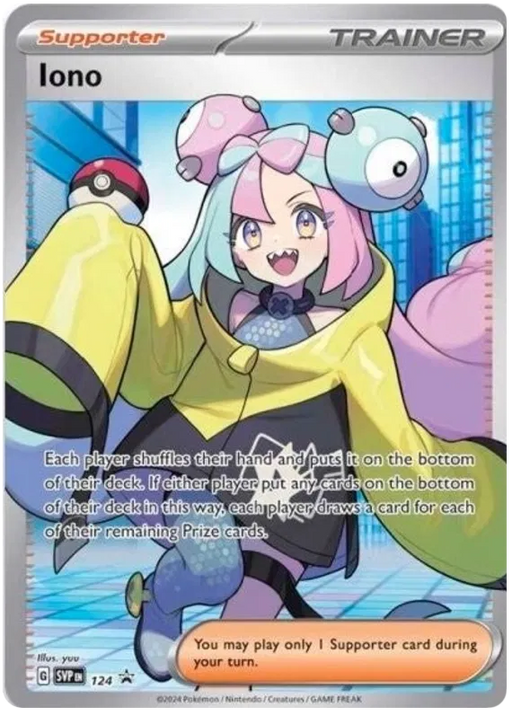Iono SVP124 Pokemon Promo Card Scarlet Violet Promo Pokemon Card
