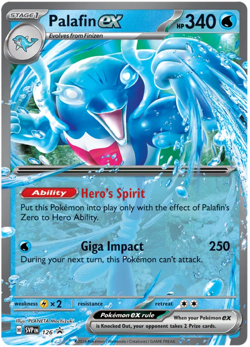 Palafin ex SVP126 Pokemon Promo Card Scarlet Violet Promo Pokemon Card