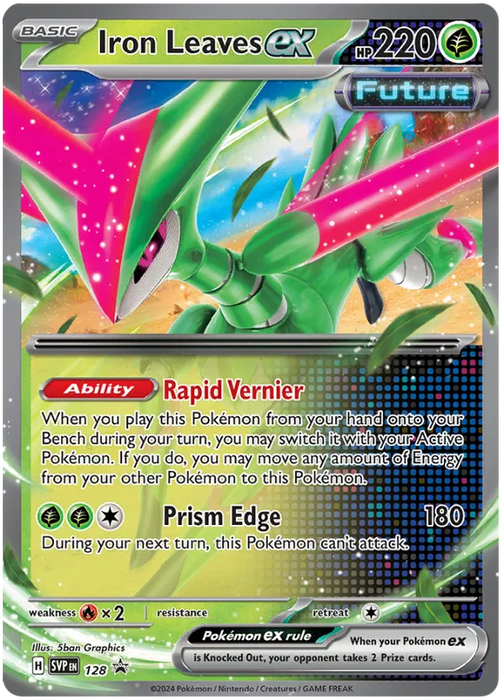 Iron Leaves ex SVP128 Pokemon Promo Card Scarlet Violet Promo Pokemon Card