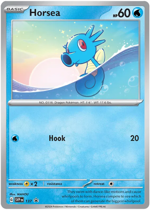 Horsea SVP137 Pokemon Promo Card Scarlet Violet Promo Pokemon Card
