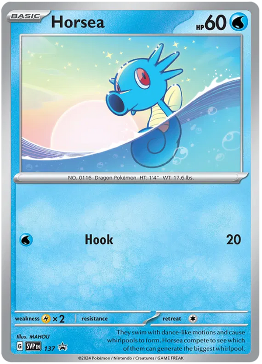 Horsea SVP137 Pokemon Promo Card Scarlet Violet Promo Pokemon Card