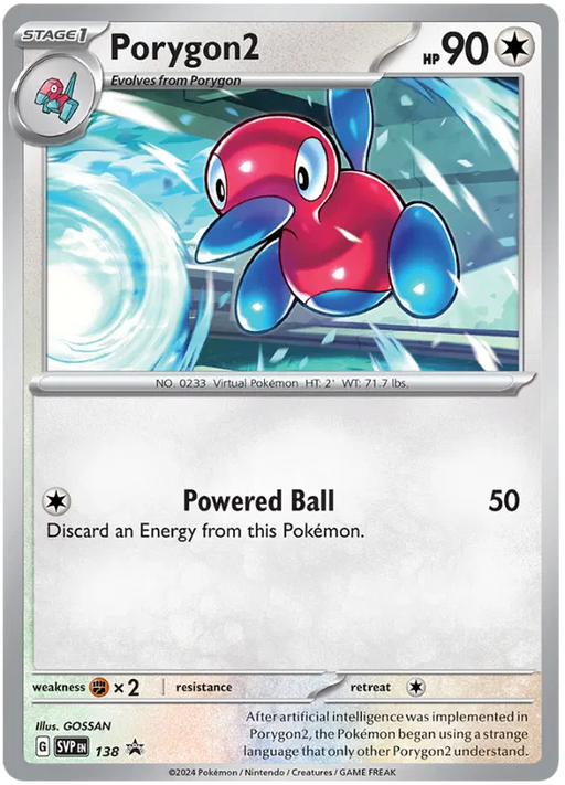 Porygon2 SVP138 Pokemon Promo Card Scarlet Violet Promo Pokemon Card