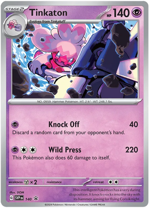 Tinkaton SVP140 Pokemon Promo Card Scarlet Violet Promo Pokemon Card