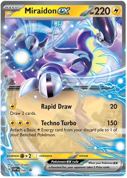 Miraidon ex SVP143 Pokemon Promo Card Scarlet Violet Promo Pokemon Card