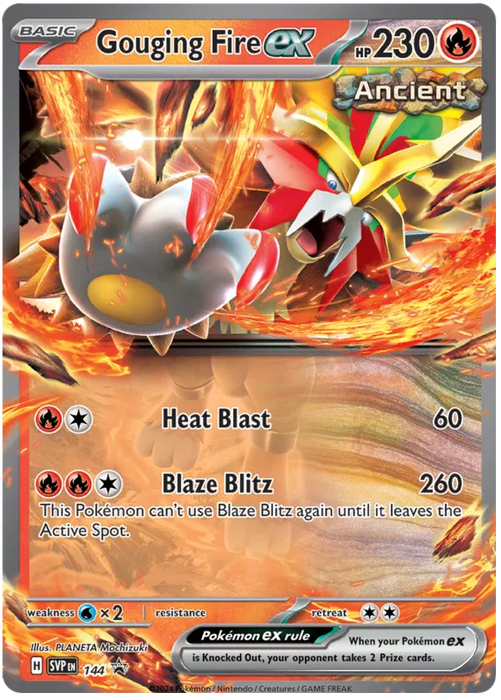 Gouging Fire ex SVP144 Pokemon Promo Card Scarlet Violet Promo Pokemon Card