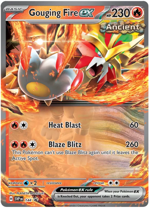 Gouging Fire ex SVP144 Pokemon Promo Card Scarlet Violet Promo Pokemon Card