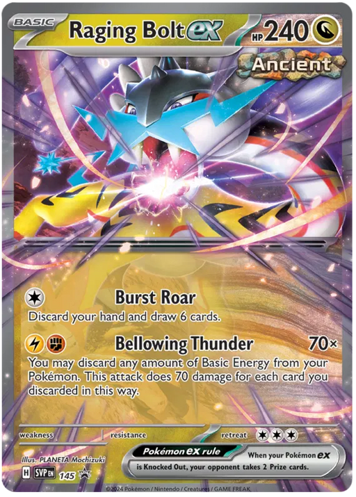 Raging Bolt ex SVP145 Pokemon Promo Card Scarlet Violet Promo Pokemon Card