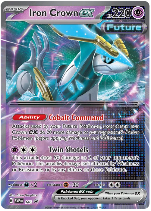 Iron Crown ex SVP146 Pokemon Promo Card Scarlet Violet Promo Pokemon Card