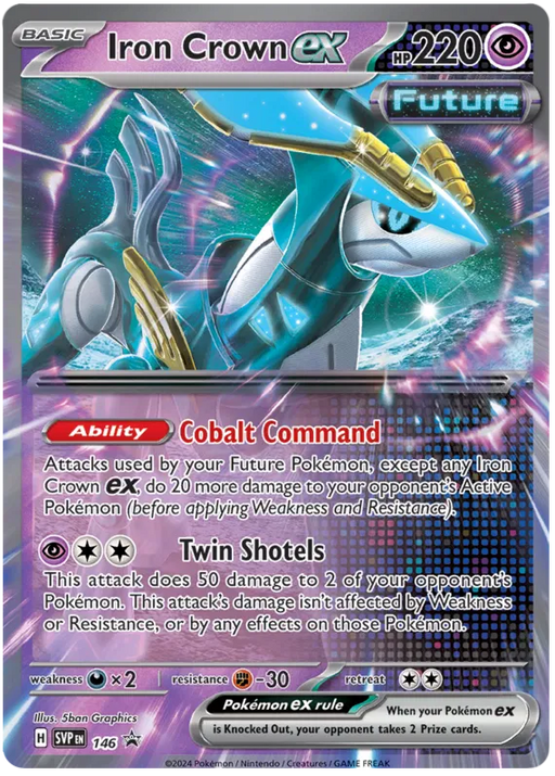 Iron Crown ex SVP146 Pokemon Promo Card Scarlet Violet Promo Pokemon Card