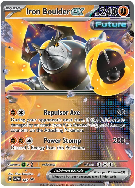 Iron Boulder ex SVP147 Pokemon Promo Card (SV Promo Series) — Titan ...