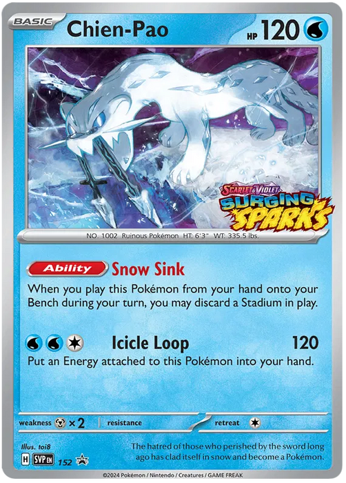 Chien-Pao SVP152 Pokemon Promo Card Scarlet Violet Promo Pokemon Card