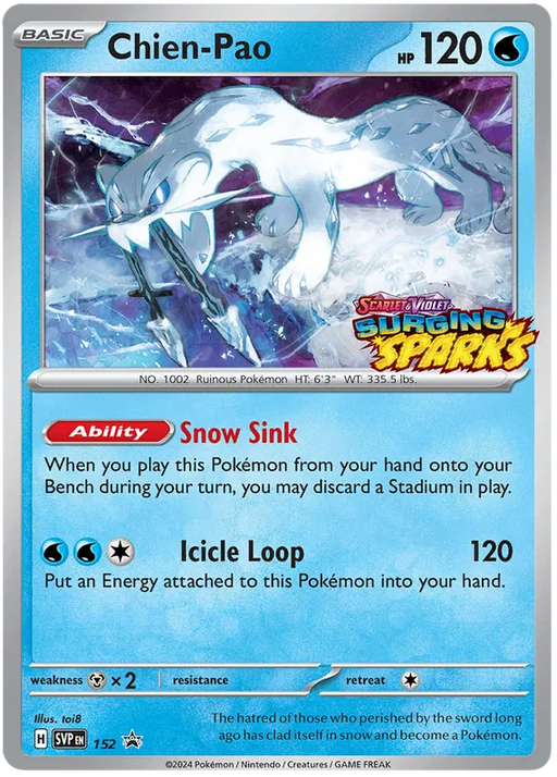 Chien-Pao SVP152 Pokemon Promo Card Scarlet Violet Promo Pokemon Card