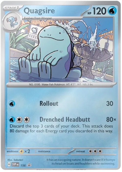 Quagsire SVP156 Pokemon Promo Card Scarlet Violet Promo Pokemon Card