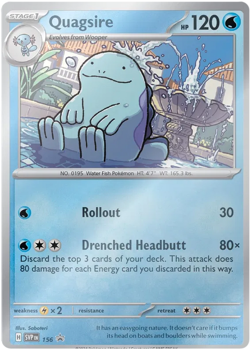 Quagsire SVP156 Pokemon Promo Card Scarlet Violet Promo Pokemon Card