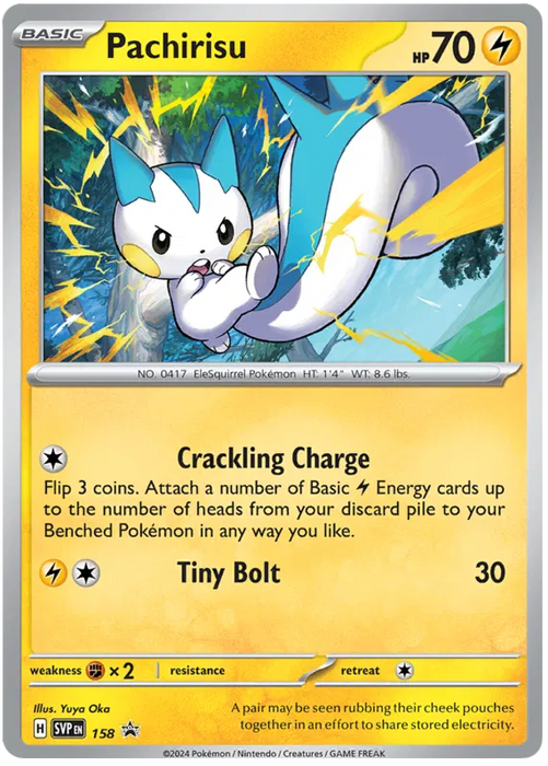 Pachirisu SVP158 Pokemon Promo Card Scarlet Violet Promo Pokemon Card