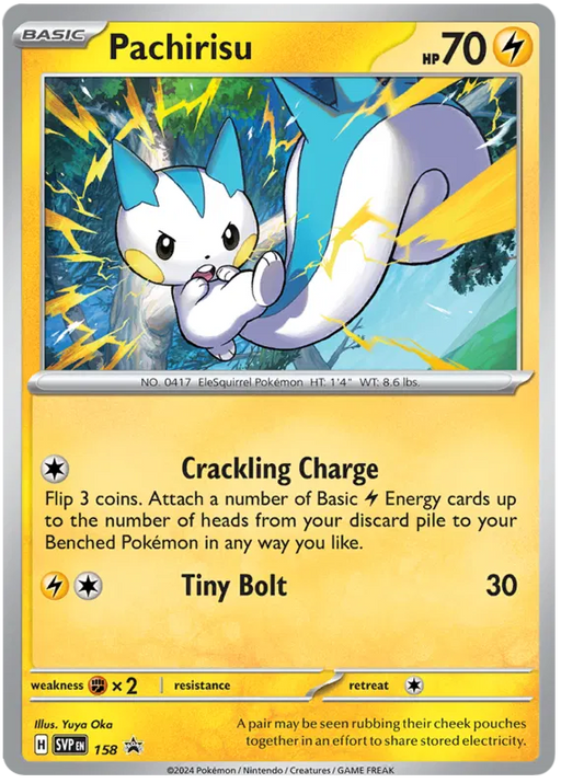 Pachirisu SVP158 Pokemon Promo Card Scarlet Violet Promo Pokemon Card