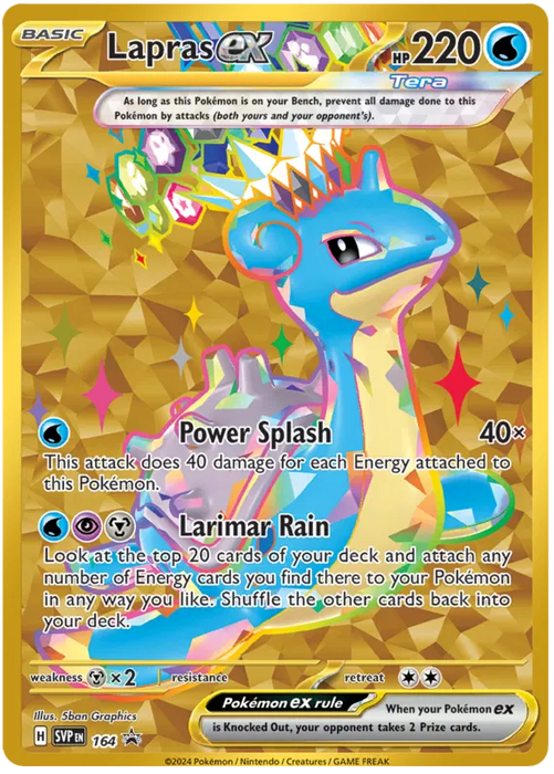 Lapras ex SVP164 Pokemon Promo Card Scarlet Violet Promo Pokemon Card