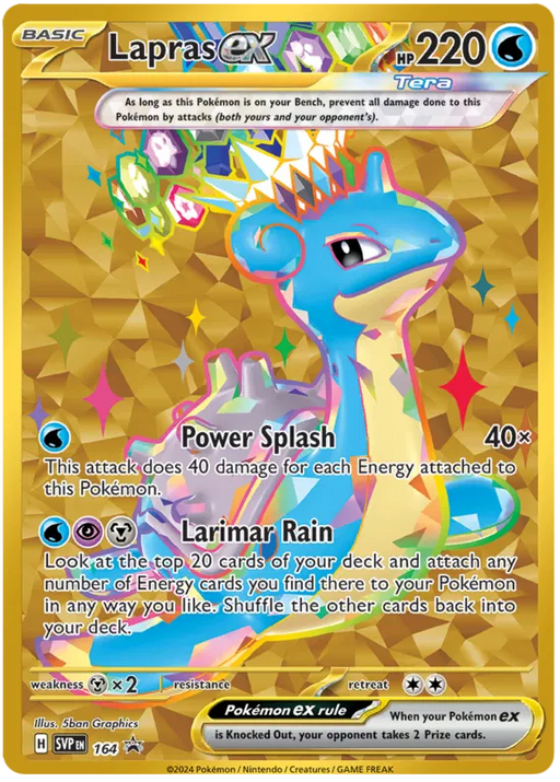 Lapras ex SVP164 Pokemon Promo Card Scarlet Violet Promo Pokemon Card