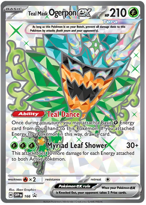 Teal Mask Ogerpon ex SVP166 Pokemon Promo Card Scarlet Violet Promo Pokemon Card