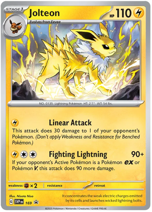 Jolteon SVP169 Pokemon Promo Card Scarlet Violet Promo Pokemon Card