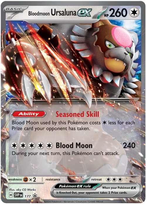 Bloodmoon Ursaluna ex SVP177 Pokemon Promo Card Scarlet Violet Promo Pokemon Card