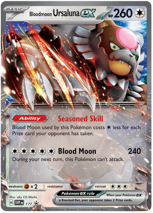 Bloodmoon Ursaluna ex SVP177 Pokemon Promo Card Scarlet Violet Promo Pokemon Card