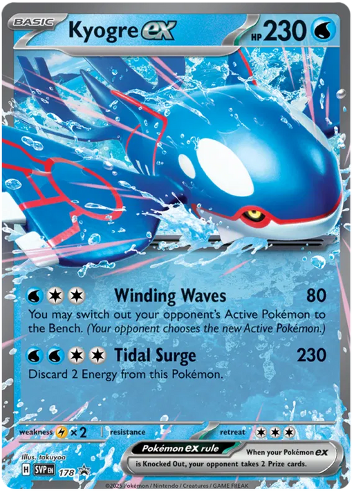 Kyogre ex SVP178 Pokemon Promo Card Scarlet Violet Promo Pokemon Card