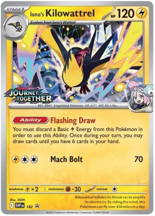 Iono's Kilowatrell SVP182 Pokemon Promo Card Scarlet Violet Promo Pokemon Card