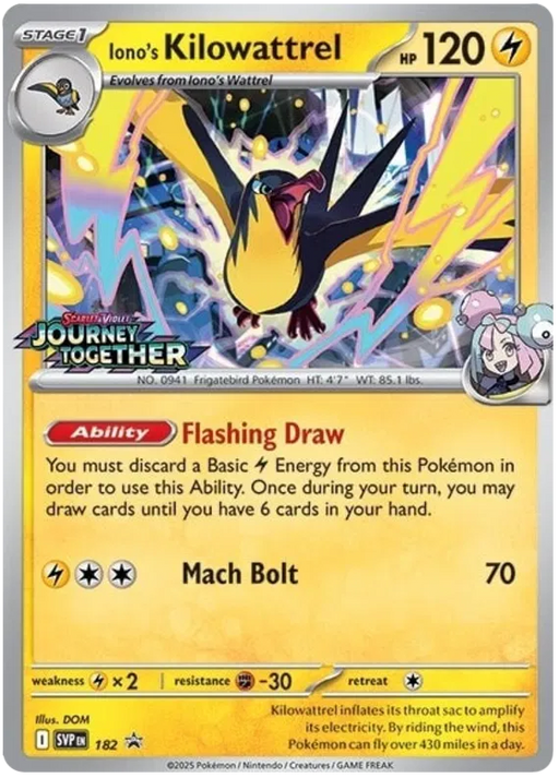 Iono's Kilowatrell SVP182 Pokemon Promo Card Scarlet Violet Promo Pokemon Card