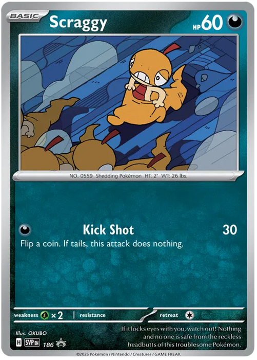 Scraggy SVP186 Pokemon Promo Card Scarlet Violet Promo Pokemon Card