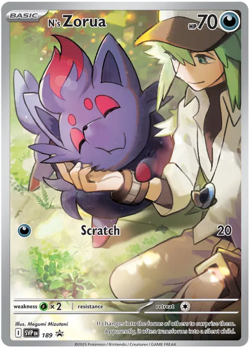 N's Zorua SVP189 Pokemon Promo Card Scarlet Violet Promo Pokemon Card