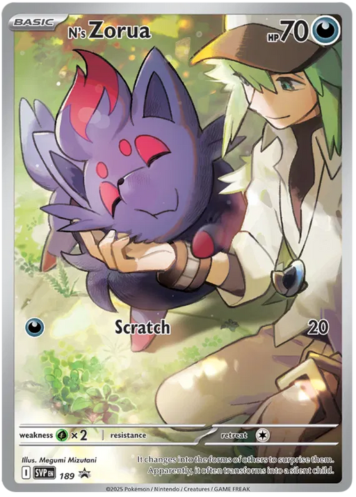 N's Zorua SVP189 Pokemon Promo Card Scarlet Violet Promo Pokemon Card