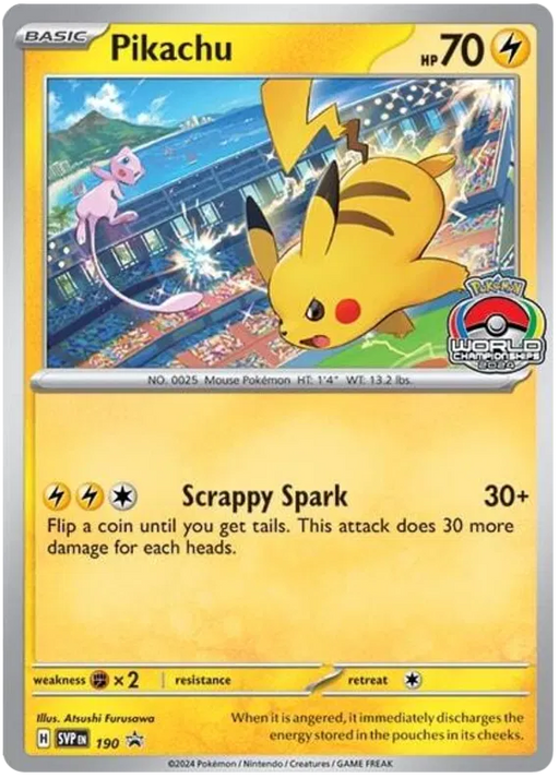 Pikachu SVP190 Pokemon Promo Card Scarlet Violet Promo Pokemon Card