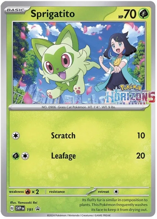 Sprigatito SVP191 Pokemon Promo Card Scarlet Violet Promo Pokemon Card