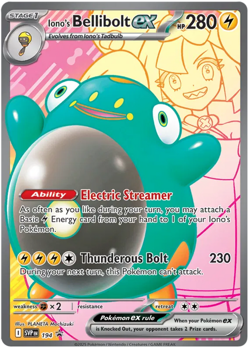 Iono's Bellibolt ex SVP194 Pokemon Promo Card Scarlet Violet Promo Pokemon Card