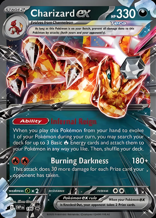 Charizard EX SVP196 Pokemon Promo Card (Scarlet & Violet Promo Series)
