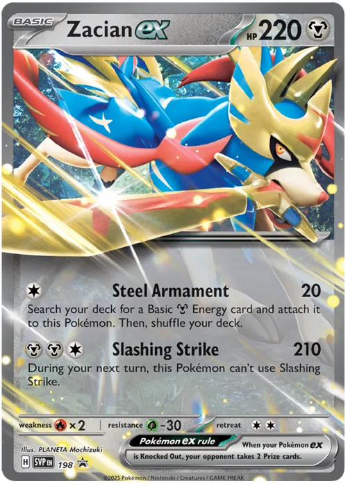Zacian ex SVP198 Pokemon Promo Card Scarlet Violet Promo Pokemon Card