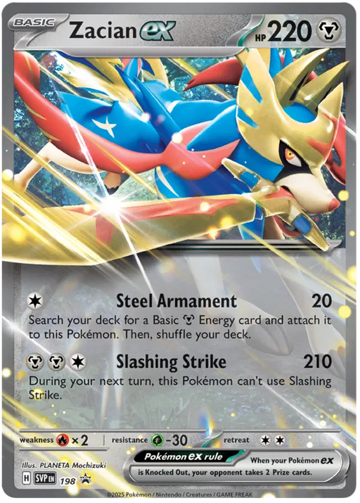 Zacian ex SVP198 Pokemon Promo Card Scarlet Violet Promo Pokemon Card